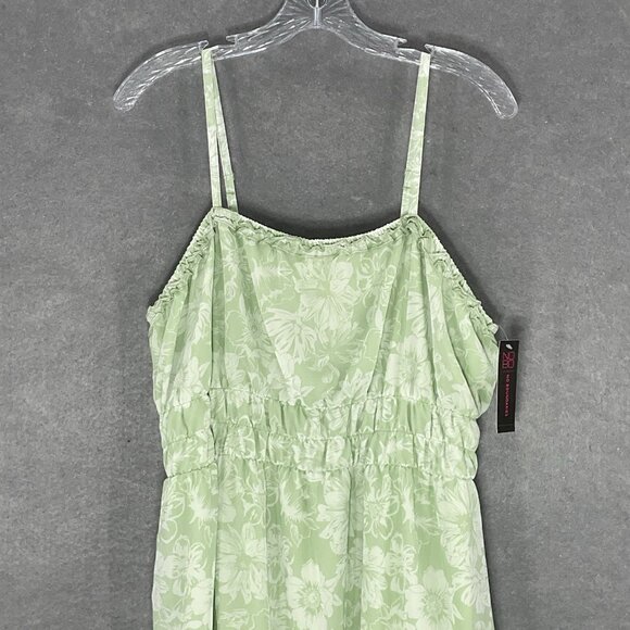No Boundaries Dress Women 2XL Floral Mint Green Tiered Lined Flowy Fairy - Picture 5 of 15